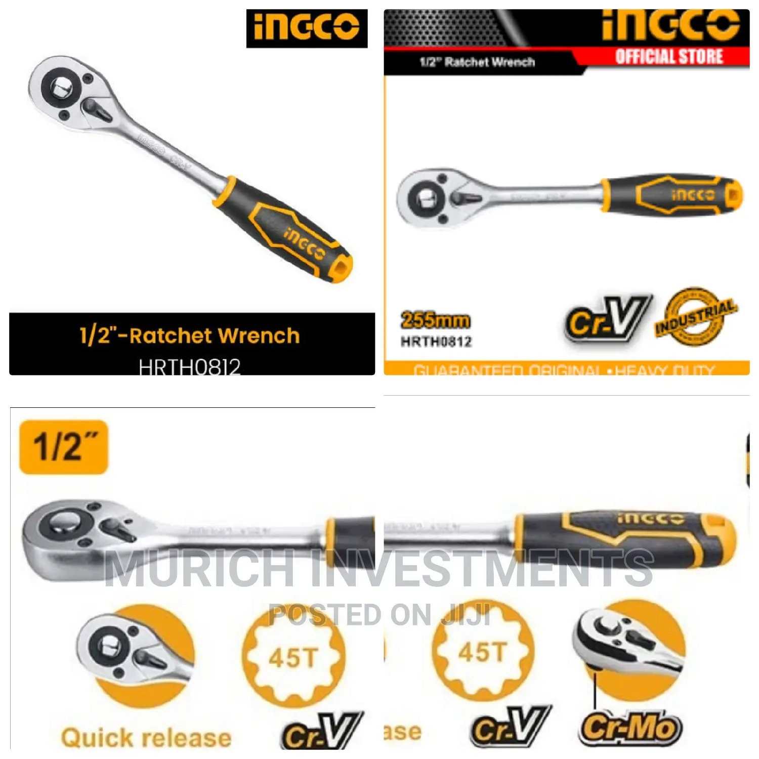 INGCO Ratchet Wrench 1/2" DRIVE