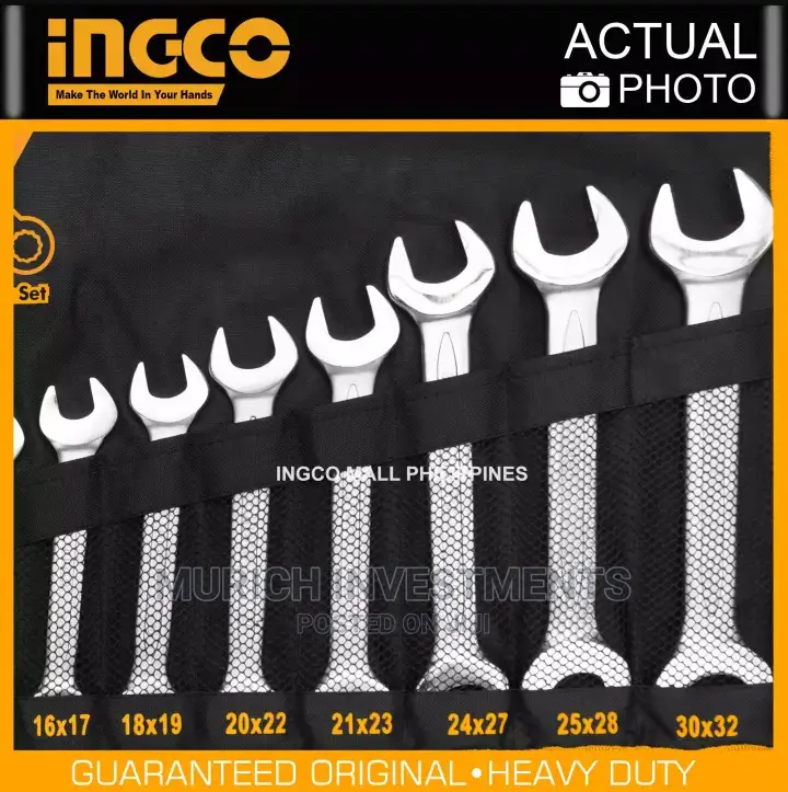 Double Open and Spanner Set 6-32mm Ingco
