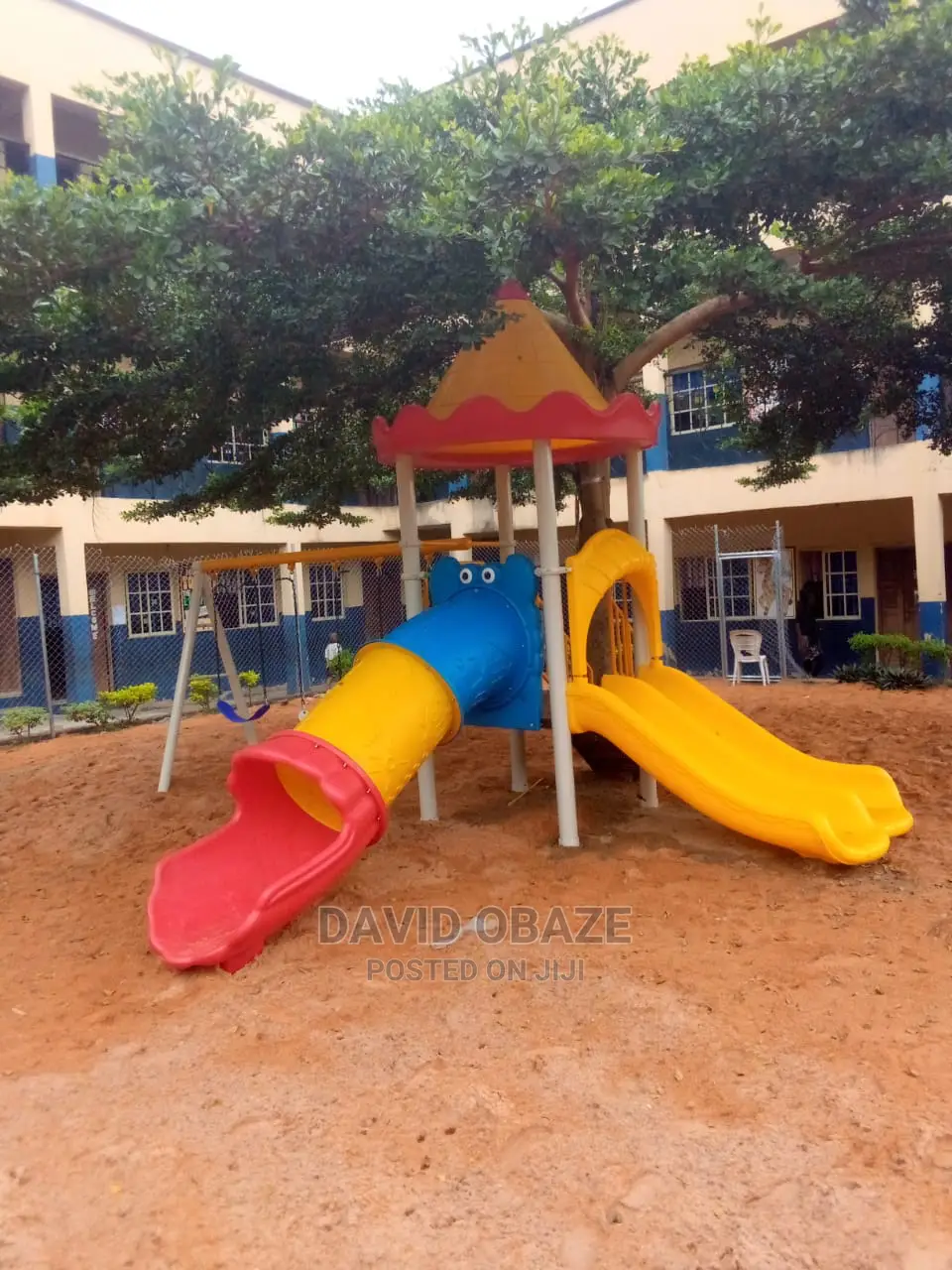 Plysystem Playground Equipment With 3 Seater Swing Set