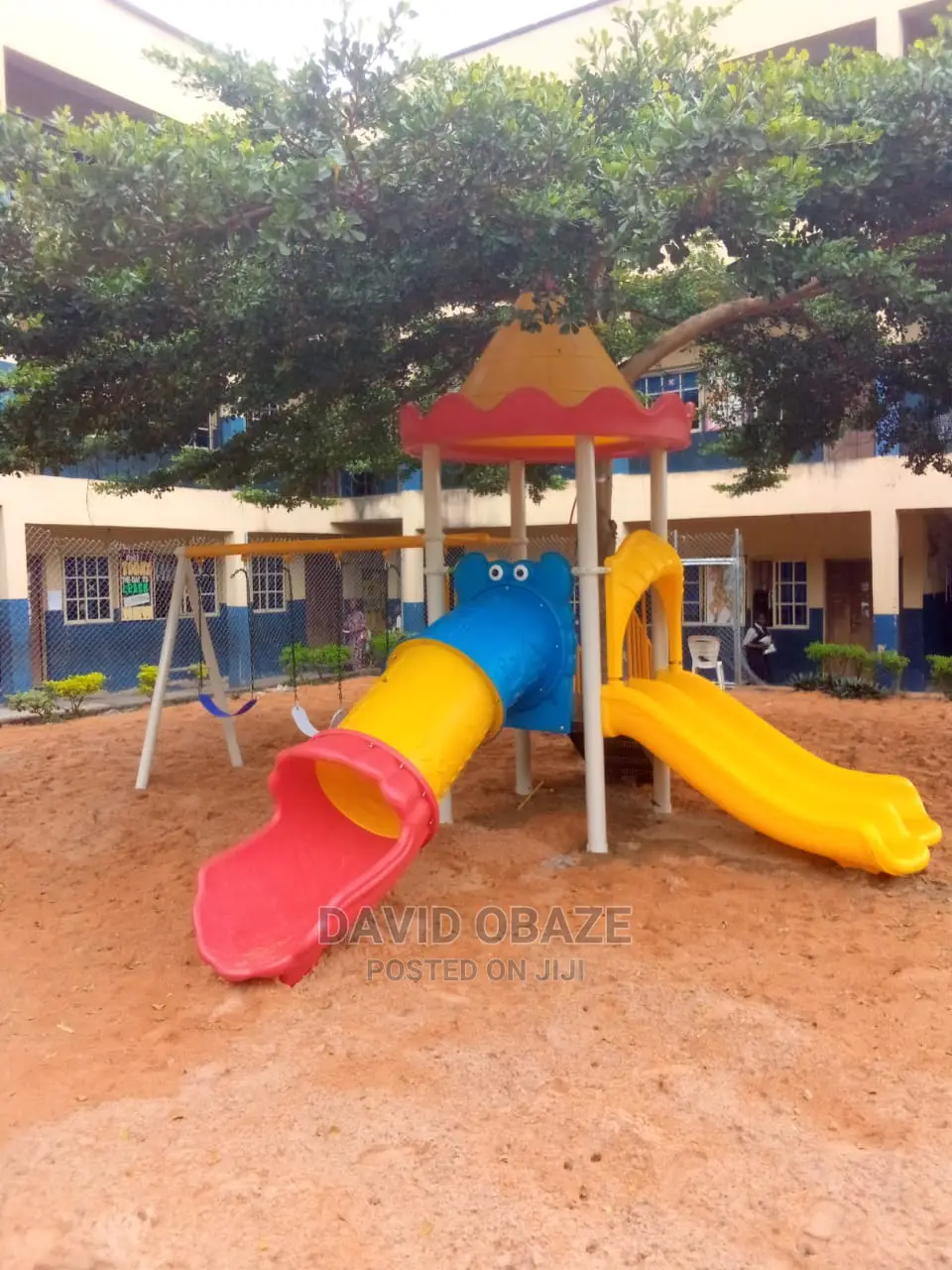 Plysystem Playground Equipment With 3 Seater Swing Set