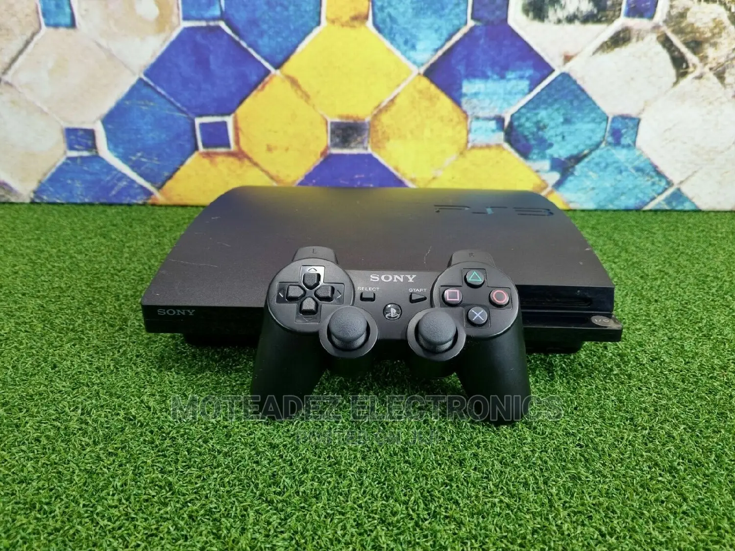 Uk Used Sony Playstation 3 Slim W/Games, Cables and Pad
