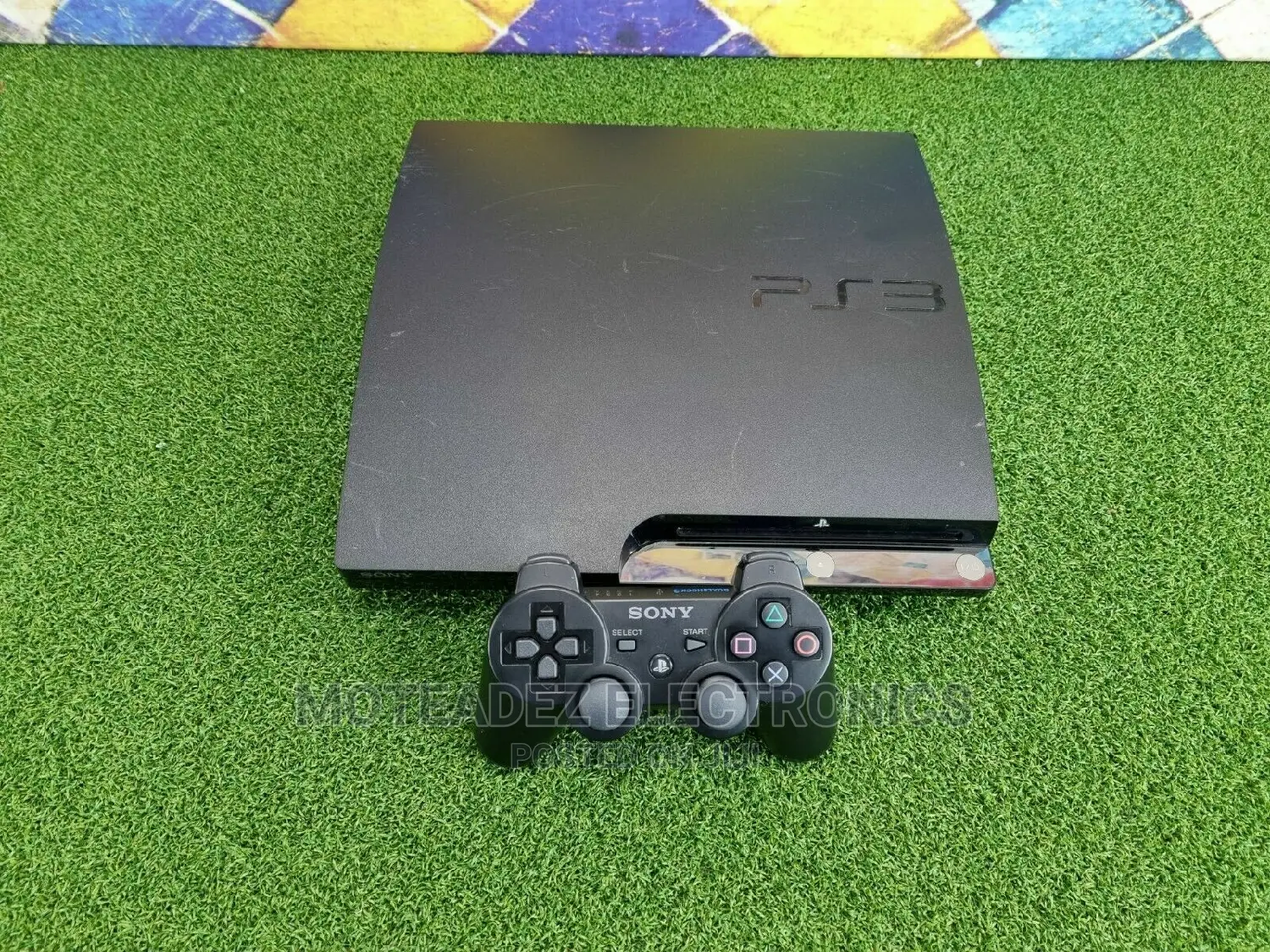 Uk Used Sony Playstation 3 Slim W/Games, Cables and Pad