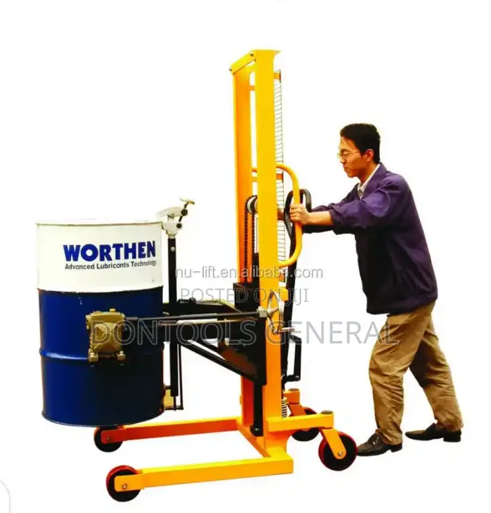 Manual Hydraulic Drum Lift Stacker 400kg Capacity