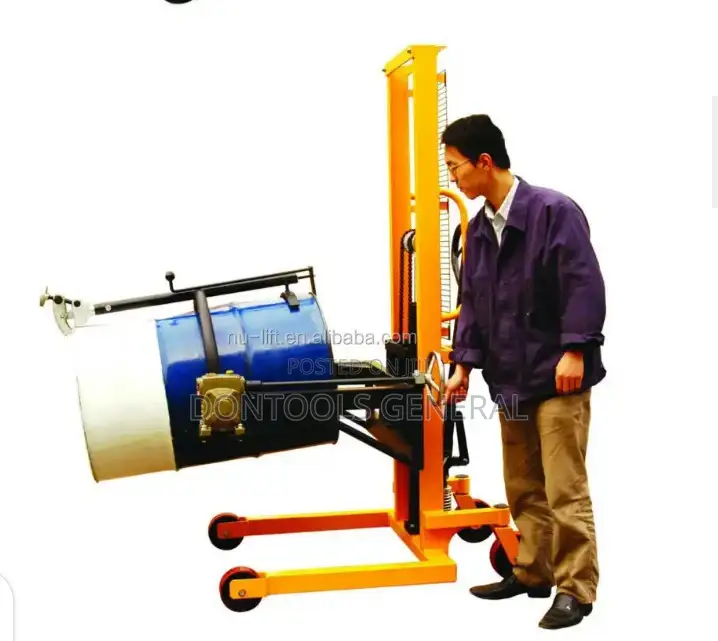 Manual Hydraulic Drum Lift Stacker 400kg Capacity