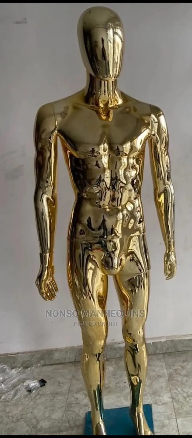 SM1 Full Body Male Gold Chrome Mannequins