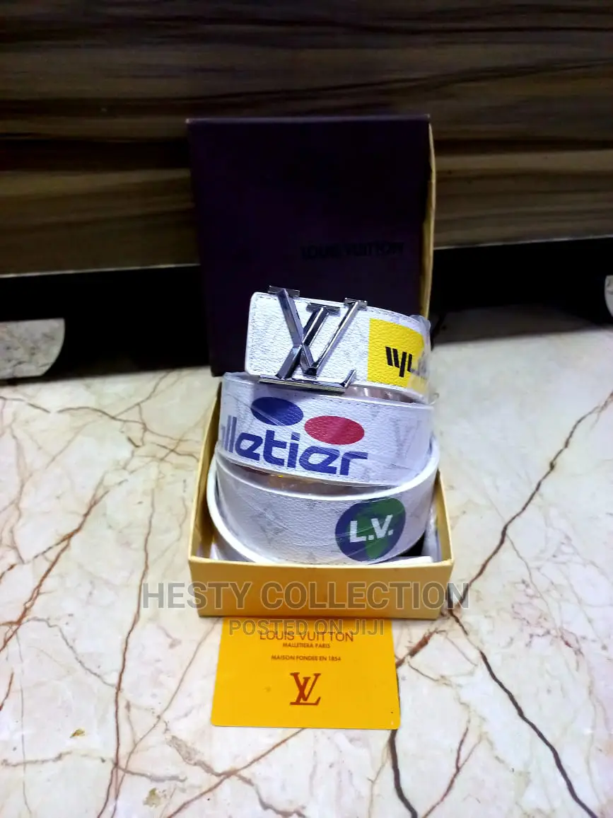 Leather Designer Belt: Louis Vuitton