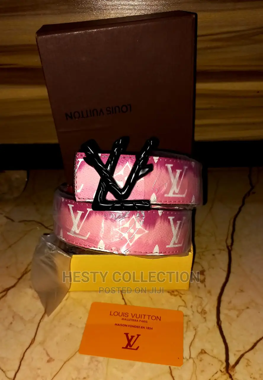 Leather Designer Belt: Louis Vuitton
