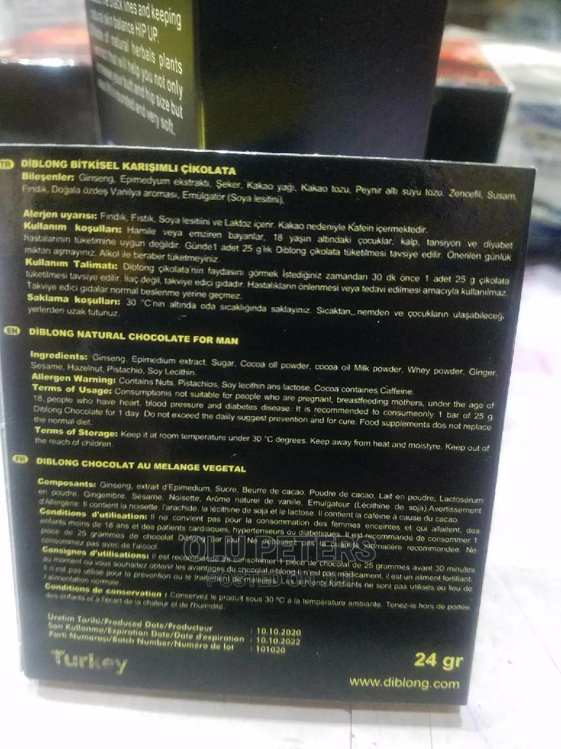 Diblong Chocolate for Enhancement Full Box