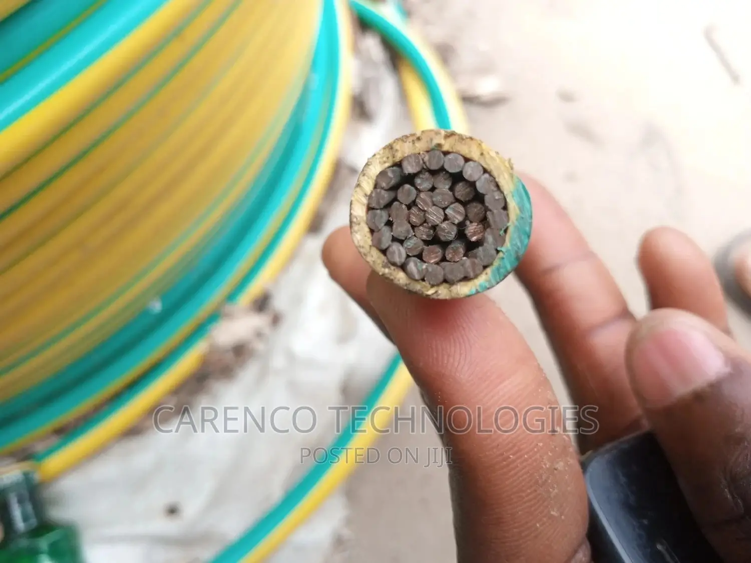 120mm 1core Single PVC Cable (Green and Yellow)