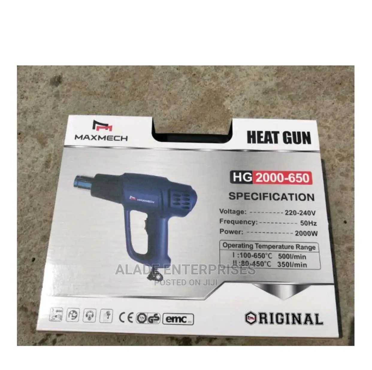 2000 Watt Hot Air Heat Gun With 4pc Nozzles