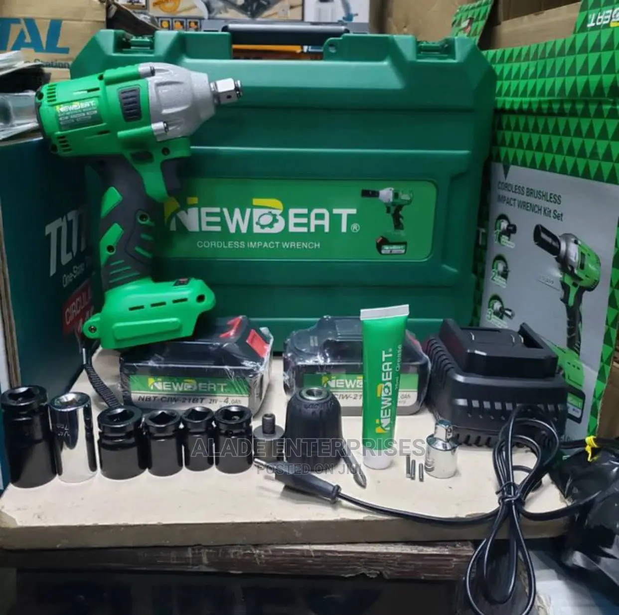 Cordless Battery Brushless Drill Impact Wrench Set