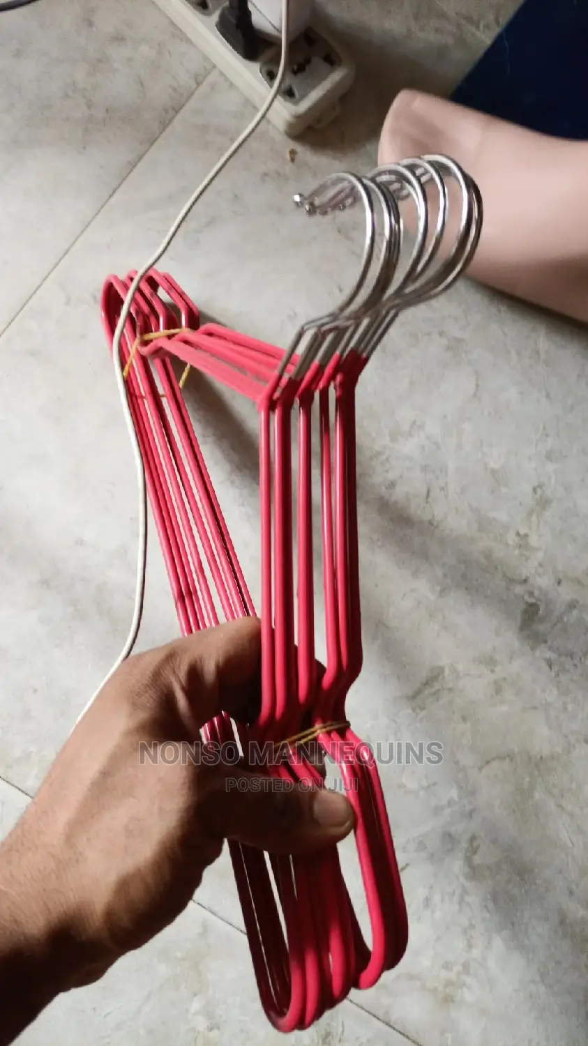 Coated Hangers Of Different Colors For Clothes Display