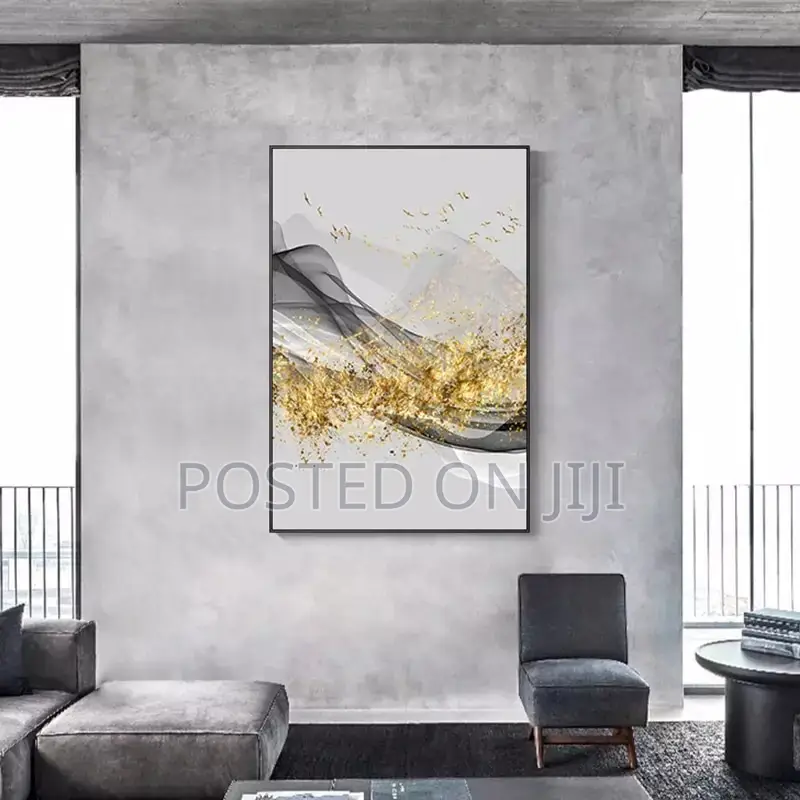 Abstract Golden Canvas Landscape
