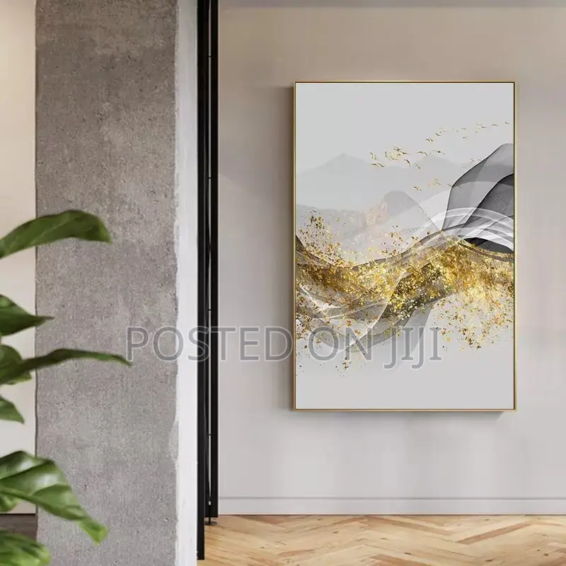 Abstract Golden Canvas Landscape