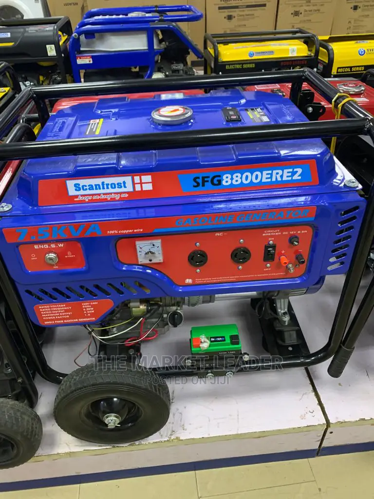 Scanfrost Sfg8800ere2 Generator 7.5kva, Remote Key Start