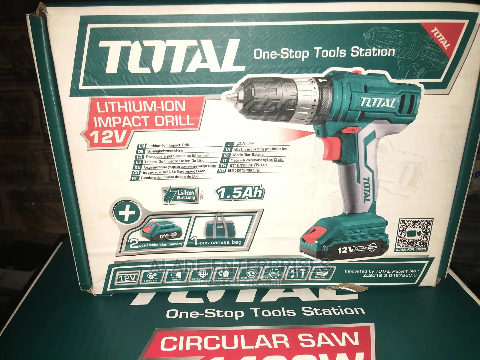 Total Heavy Duty Cordless Drill 12V