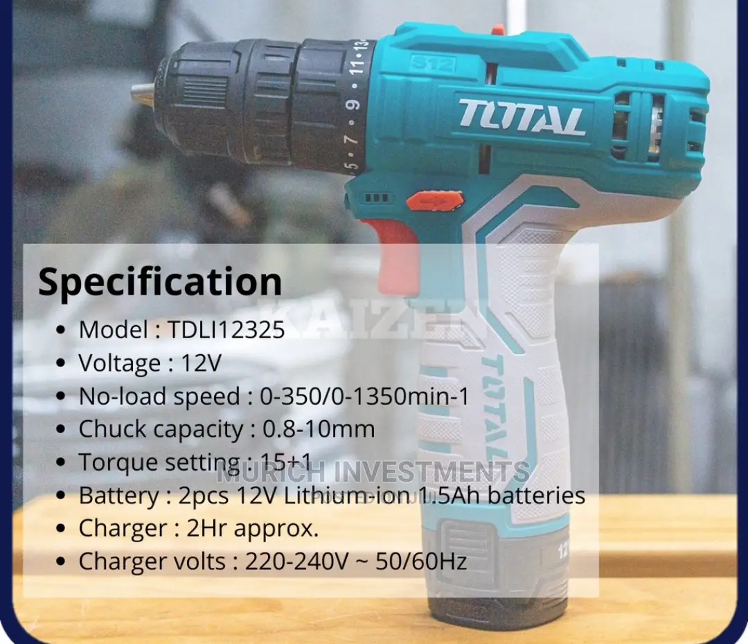 TOTAL Lithium-Ion Cordless Drill