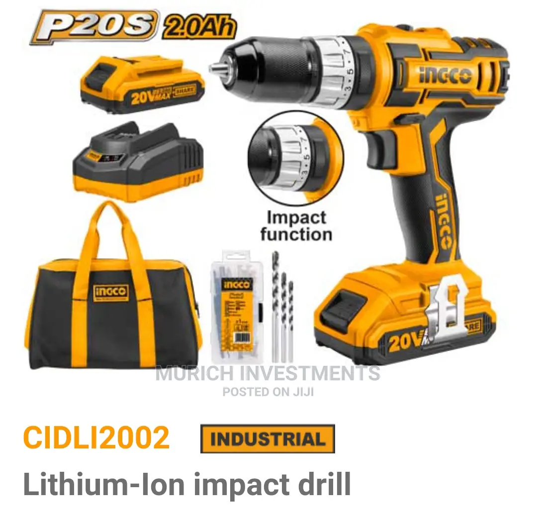 INGCO Cordless Impact Drill 20v Iron Head