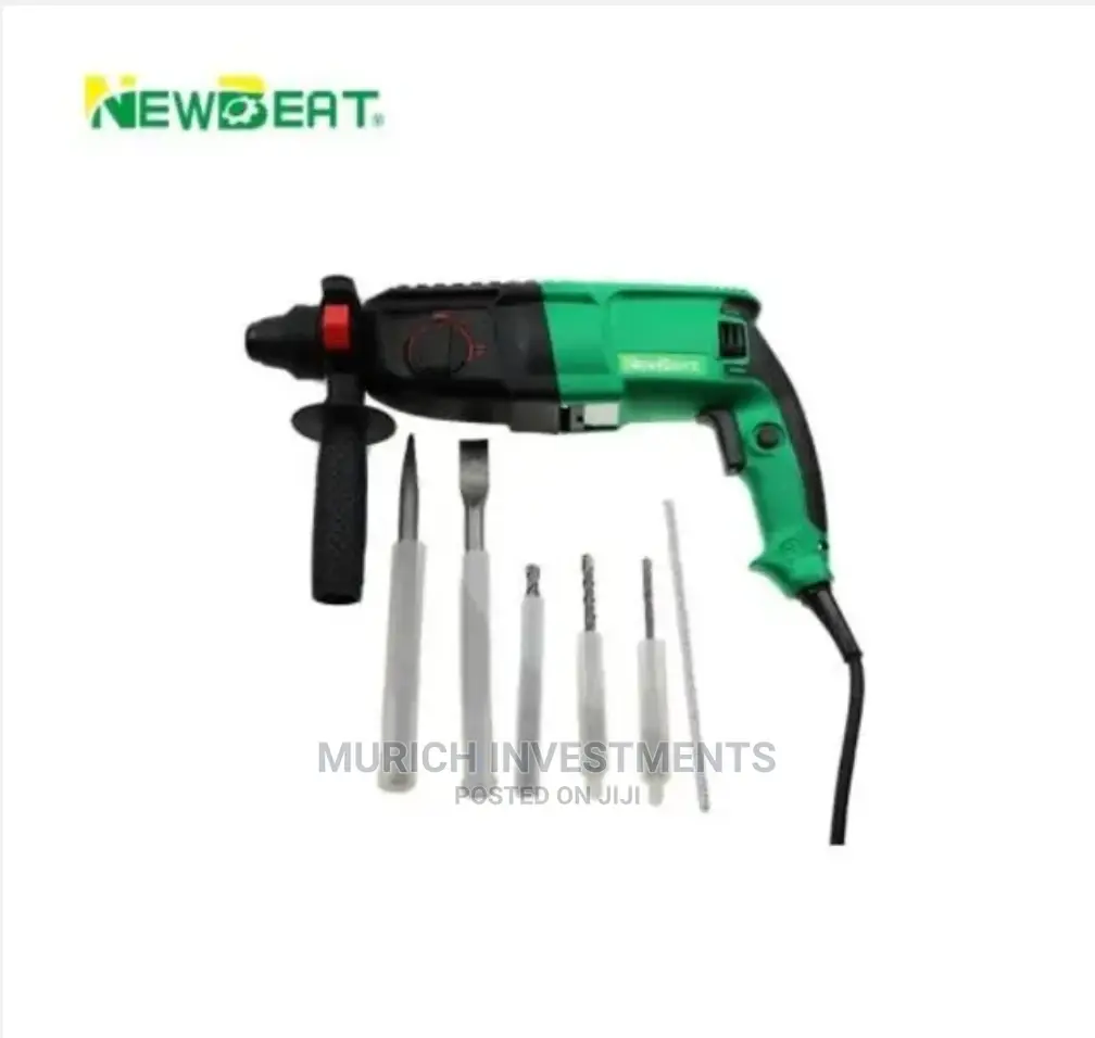 26mm Heavy Duty Reversible Rotary Hammer Drill With 5 Bits