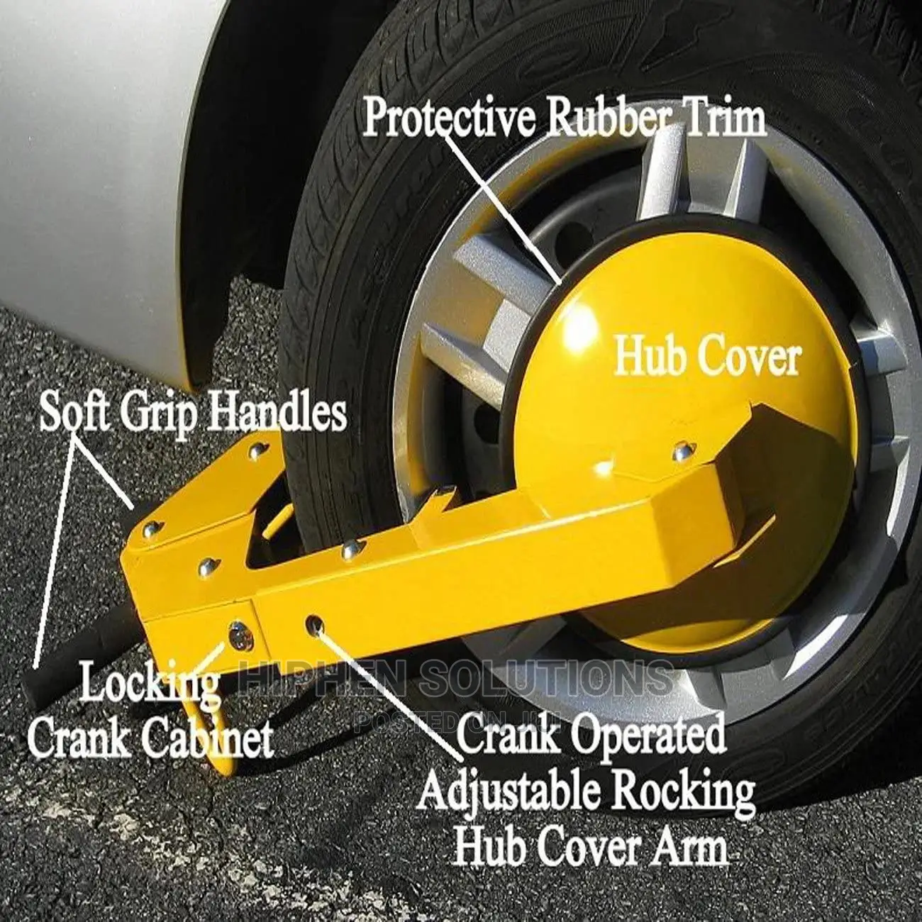 Wheel Clamp – Standard Light Duty Yellow