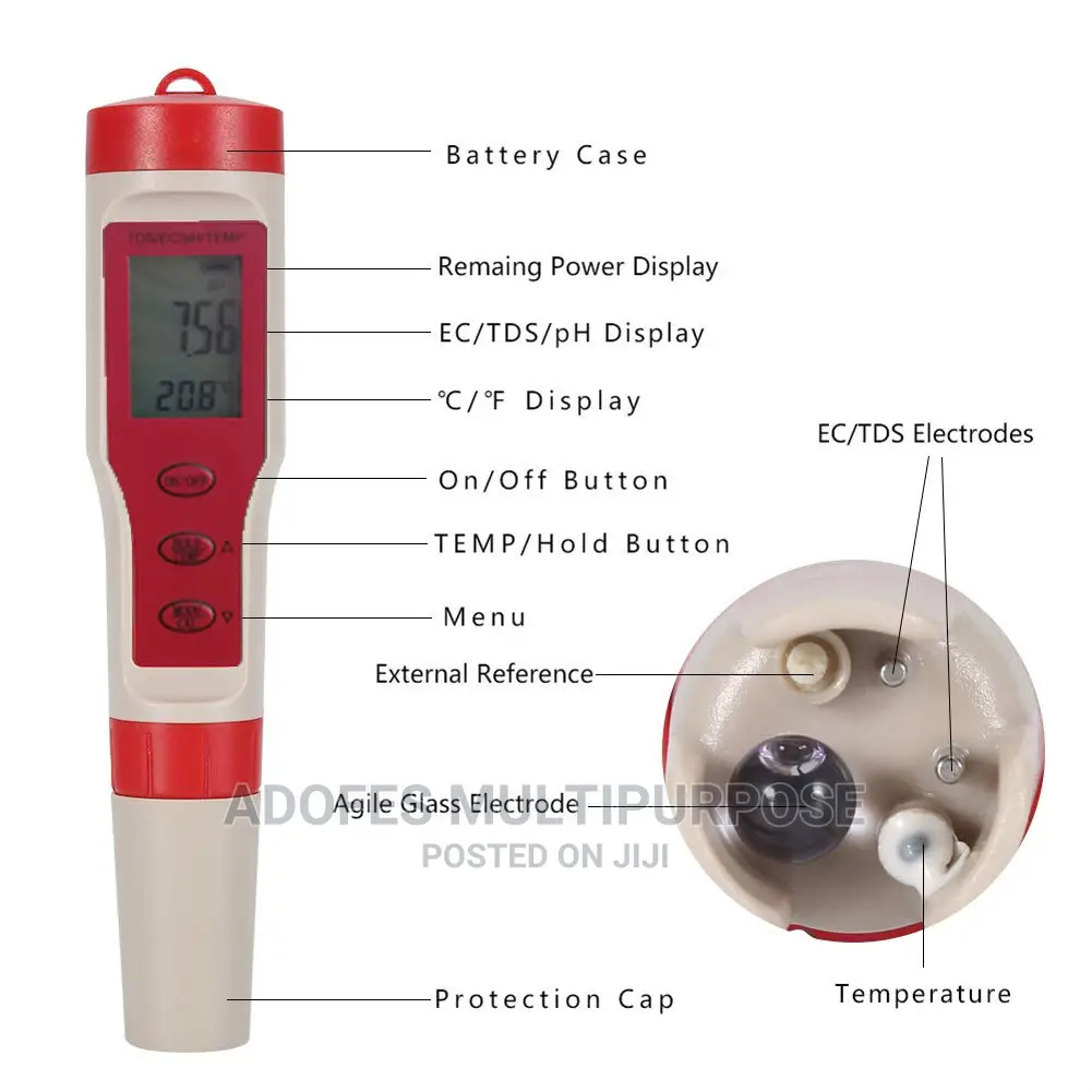 Ph Meter 4 in 1 Digital Tester