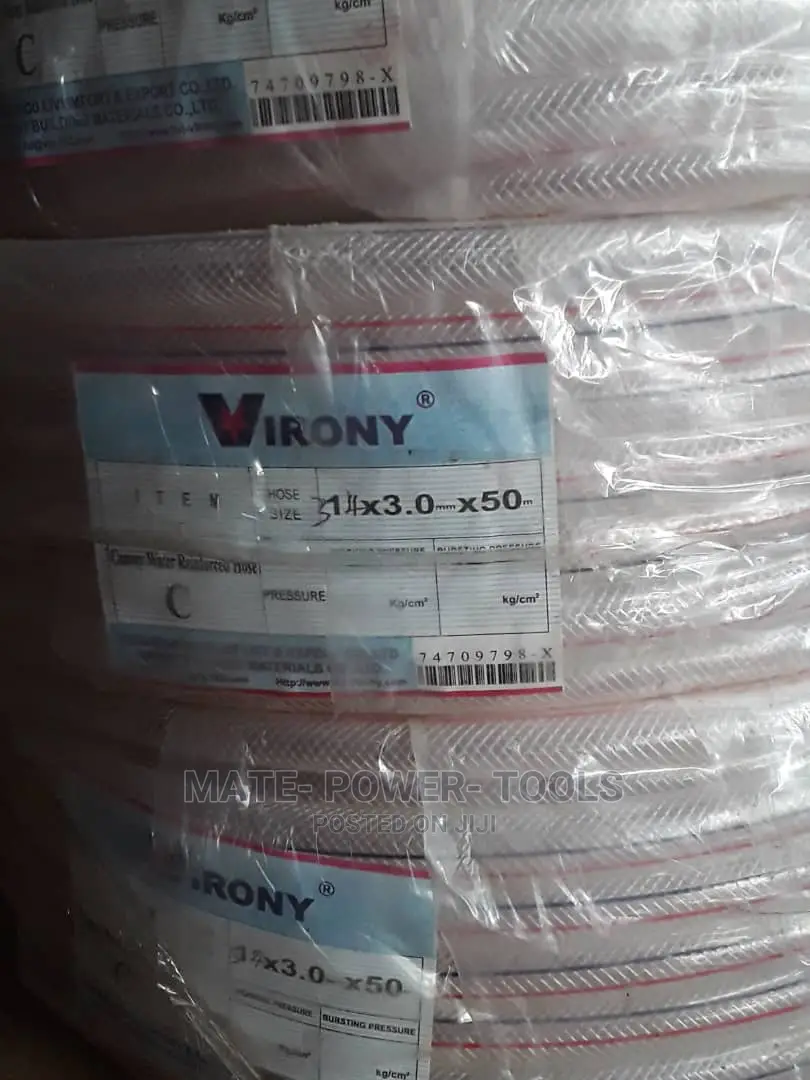 Clear Braided PVC Hose 1"