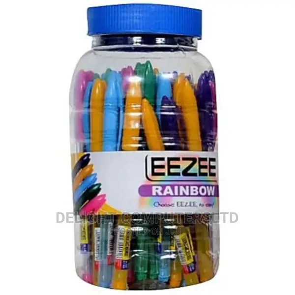 Rainbow Biro Pens - 50 Pieces