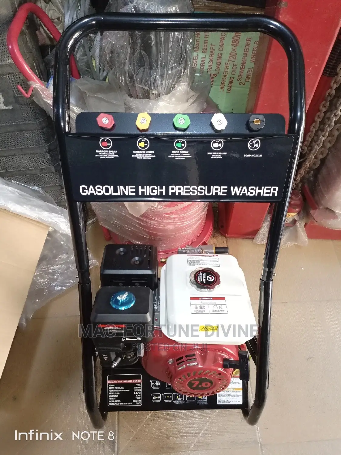 Gasoline High Pressure Car Washing Machine(7horse Power)