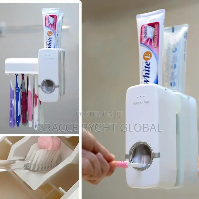 Toothpaste Dispenser and Toothbrush Holder