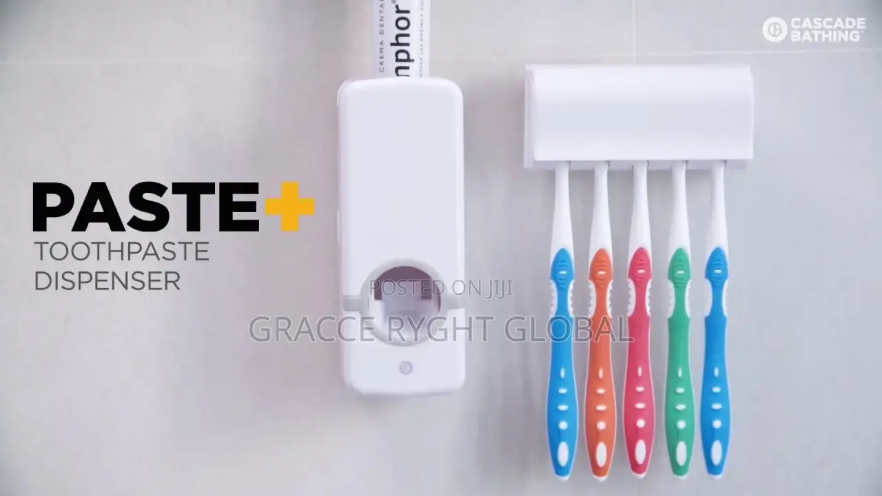Toothpaste Dispenser and Toothbrush Holder