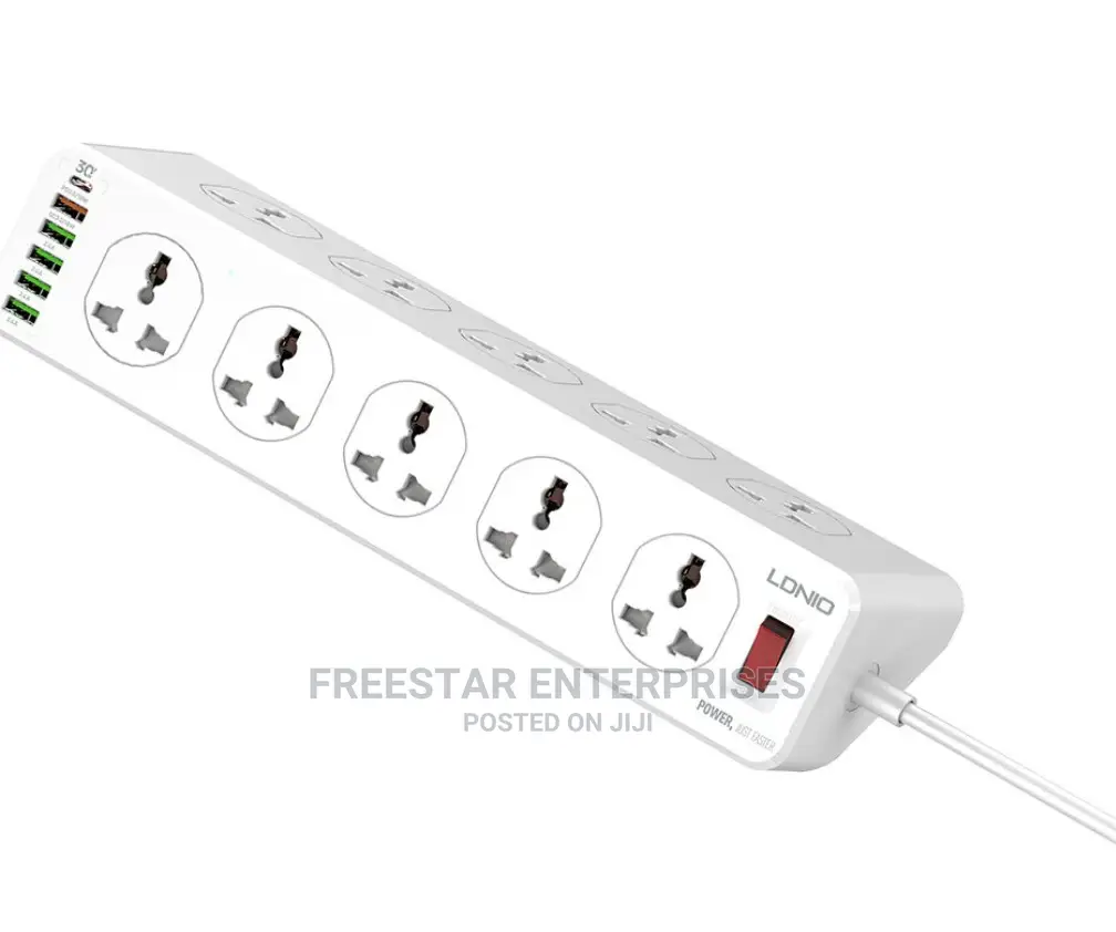 LDNIO SC10610 30W 6-Port USB Charger Power Strip.