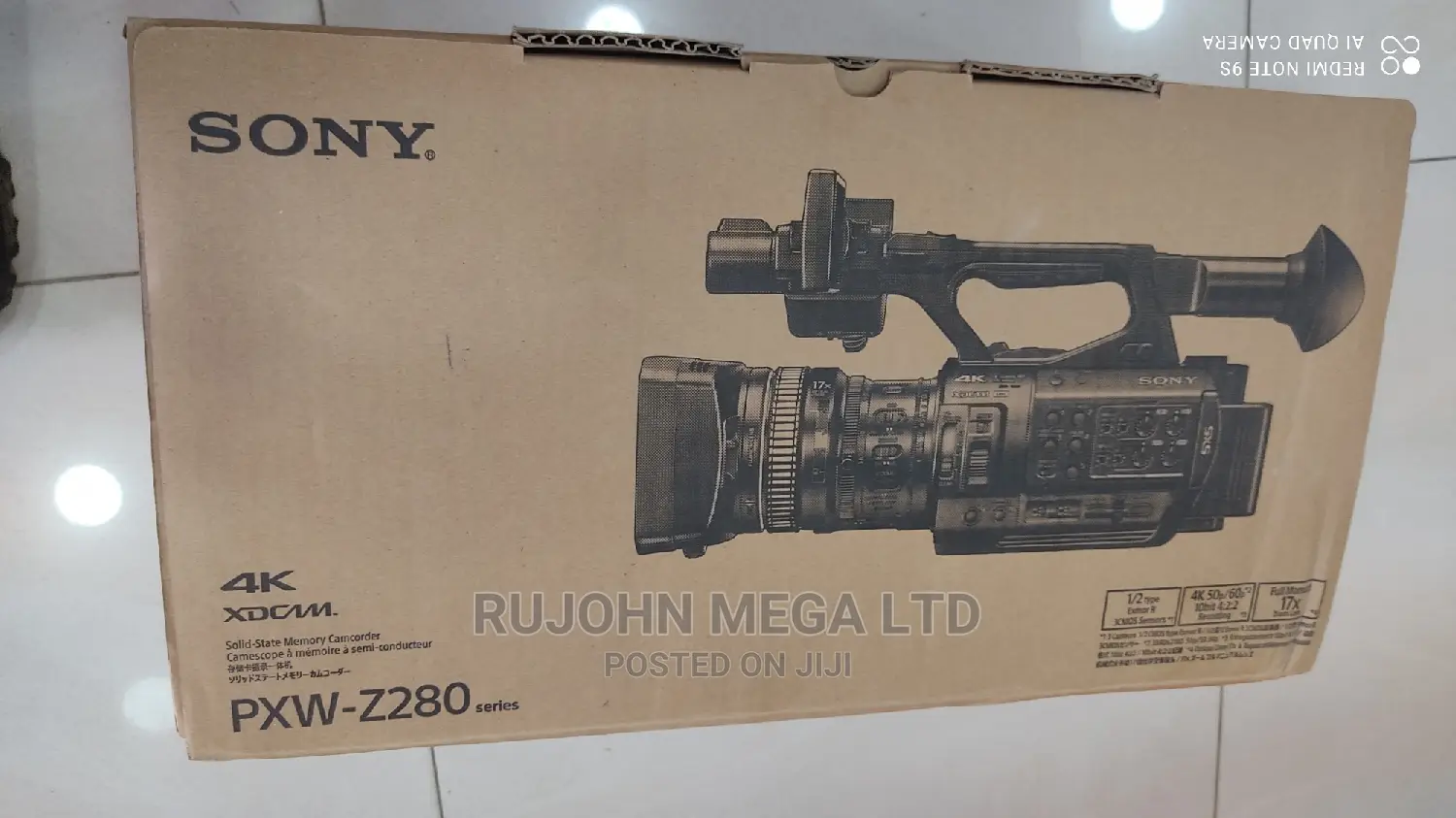 Sony PXW-Z280 3-Cmos 1/2" Sensor XDCAM Camcorder