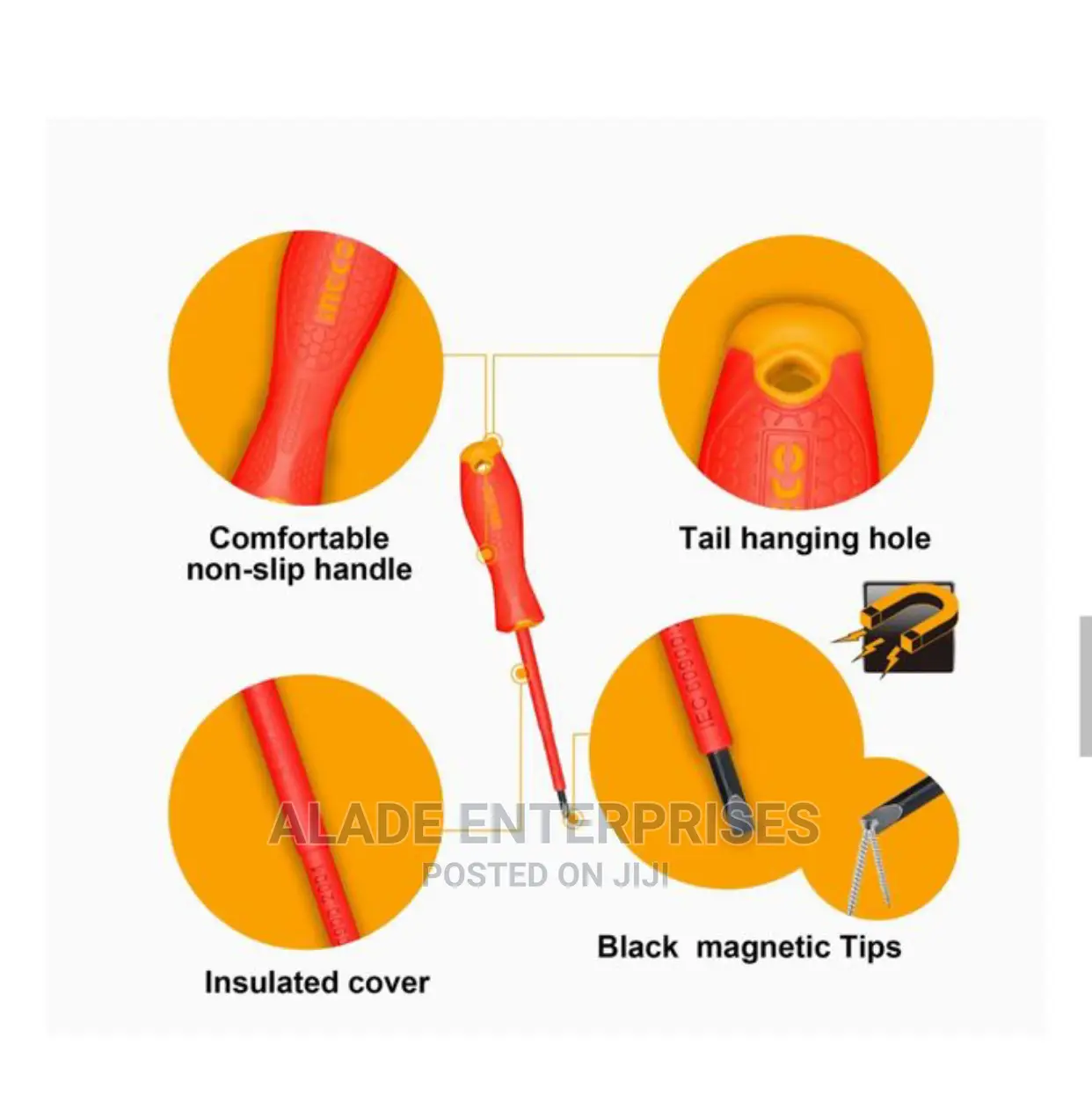 Ingco 6pcs Insulated Electrician Screwdriver