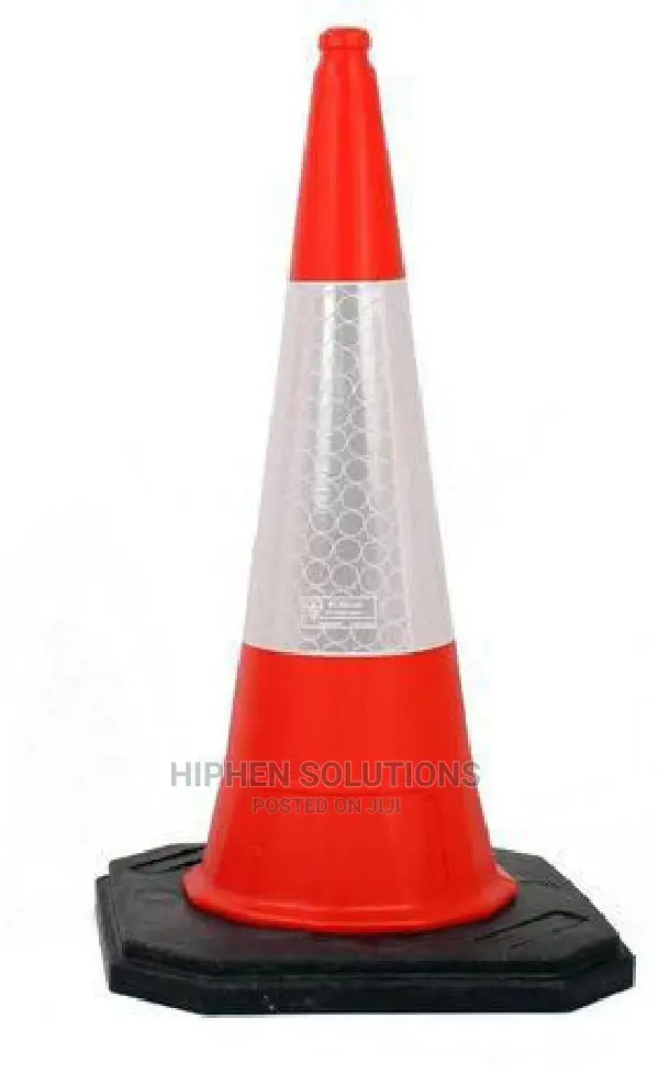 100cm Road Traffic Cone With Black