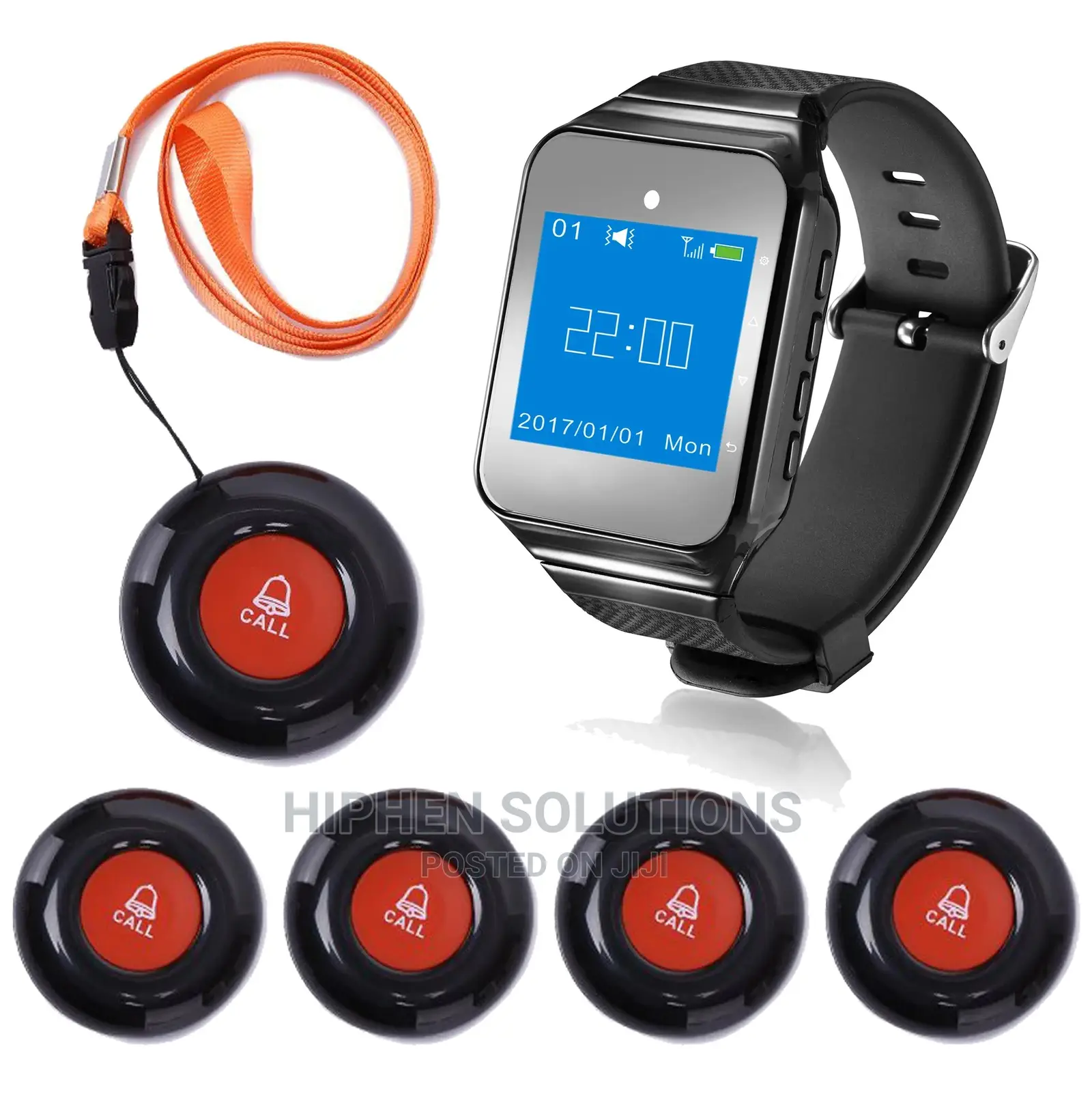 Restaurant Pager Wrist Watch Waterproof Call Button