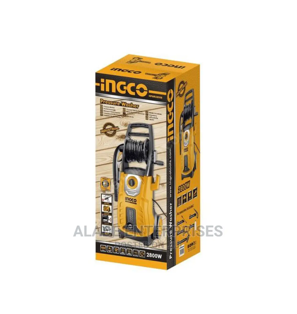 Ingco High Pressure Washer 2800W 180bar With Auto Shut Off