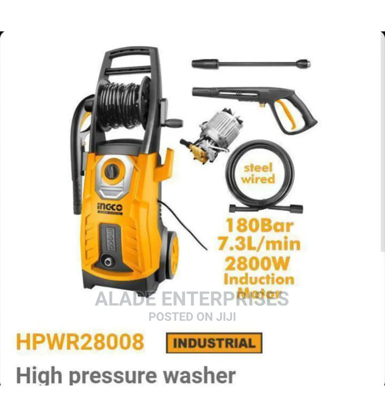 Ingco High Pressure Washer 2800W 180bar With Auto Shut Off