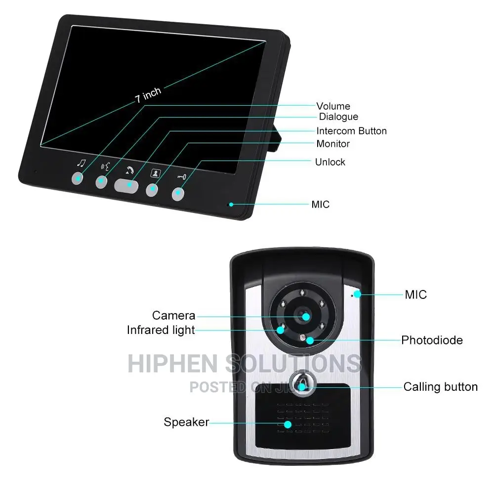 7 Inch Wired Video Intercom System