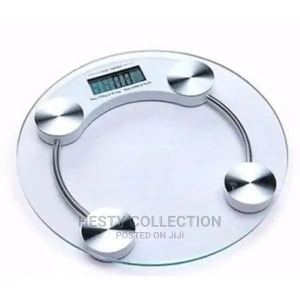 Round Digital Glass Human Weight Scale
