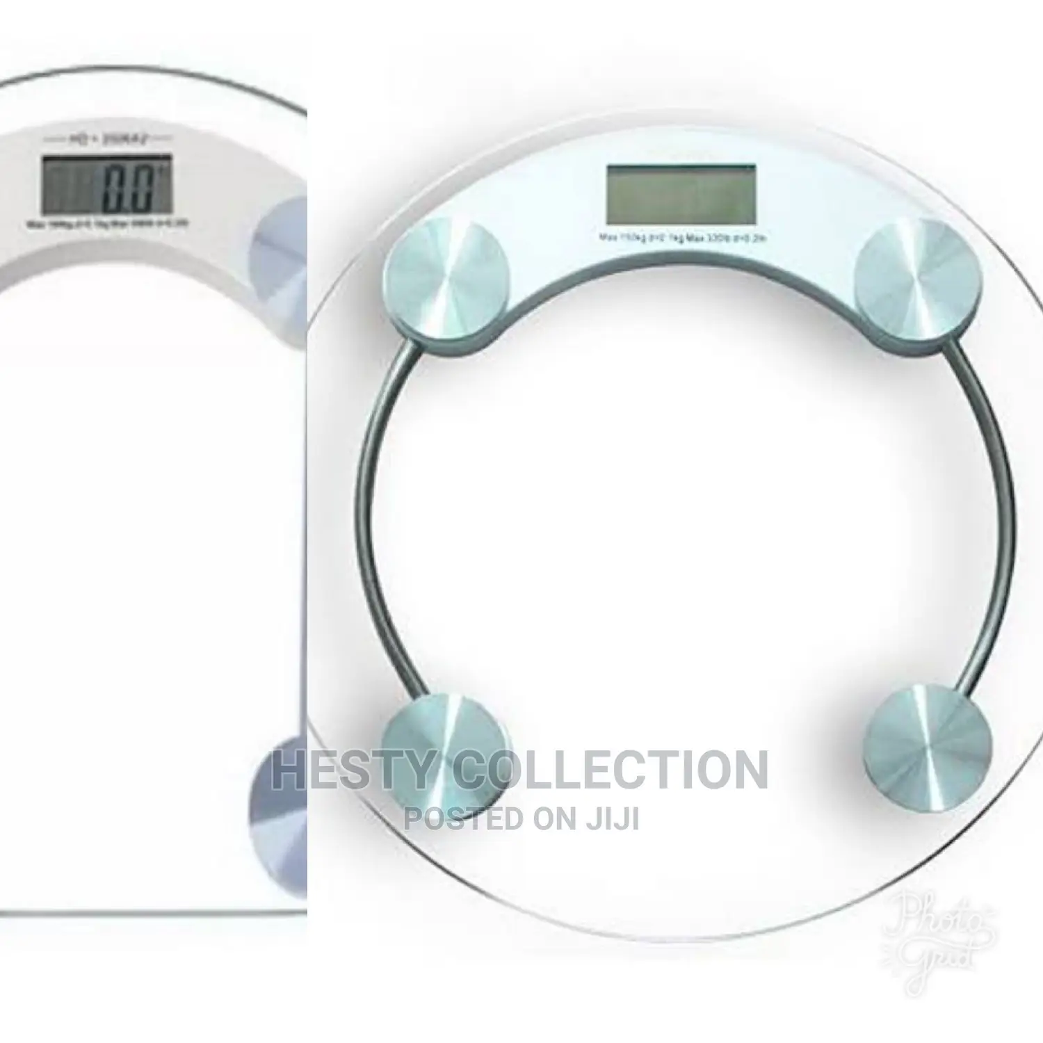 Round Digital Glass Human Weight Scale