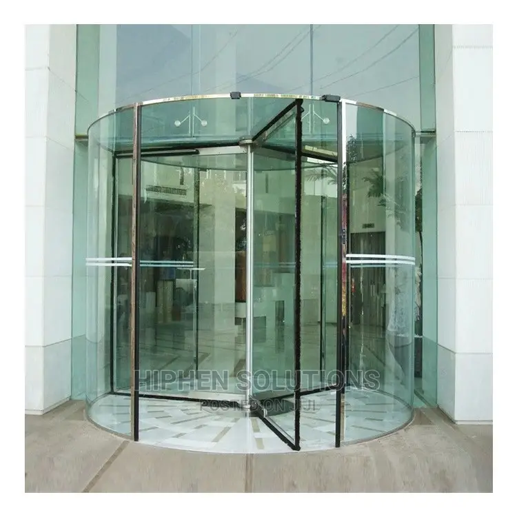 Full Glass Crystal Automatic Revolving Door
