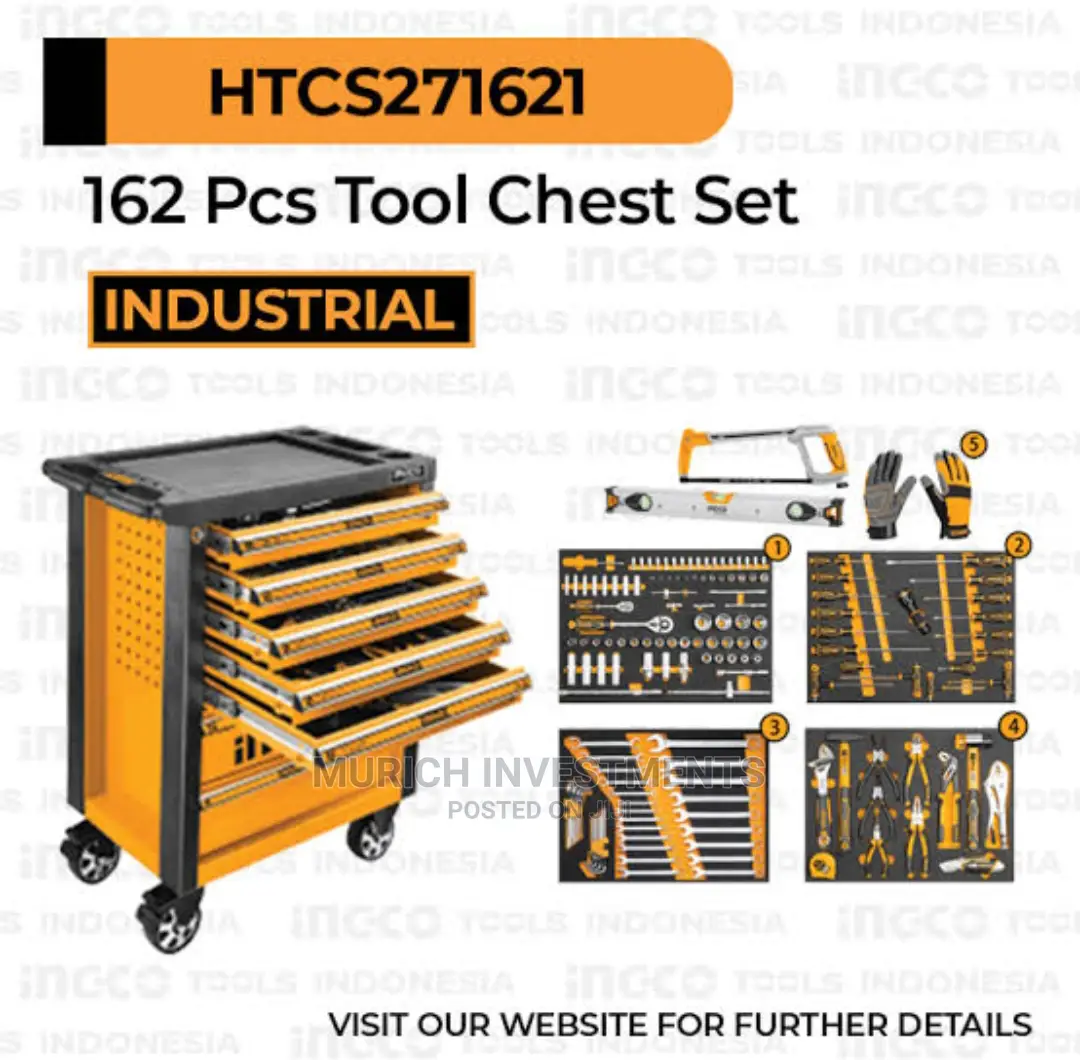 162pcs Mechanical Tool Chest Set INGCO HTCS271621