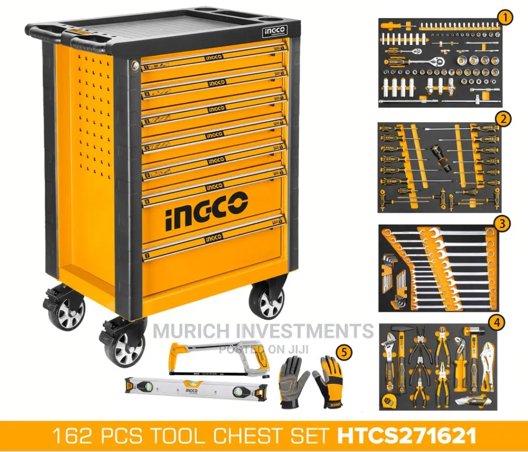 162pcs Mechanical Tool Chest Set INGCO HTCS271621