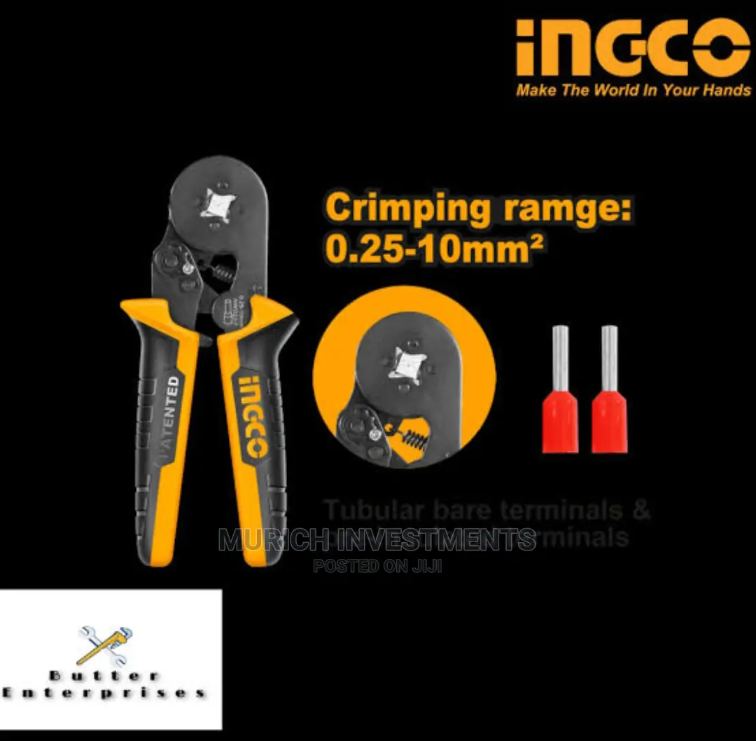 Ingco Tubular Bare Teriminals Crimping Plier 0.25-10mm2