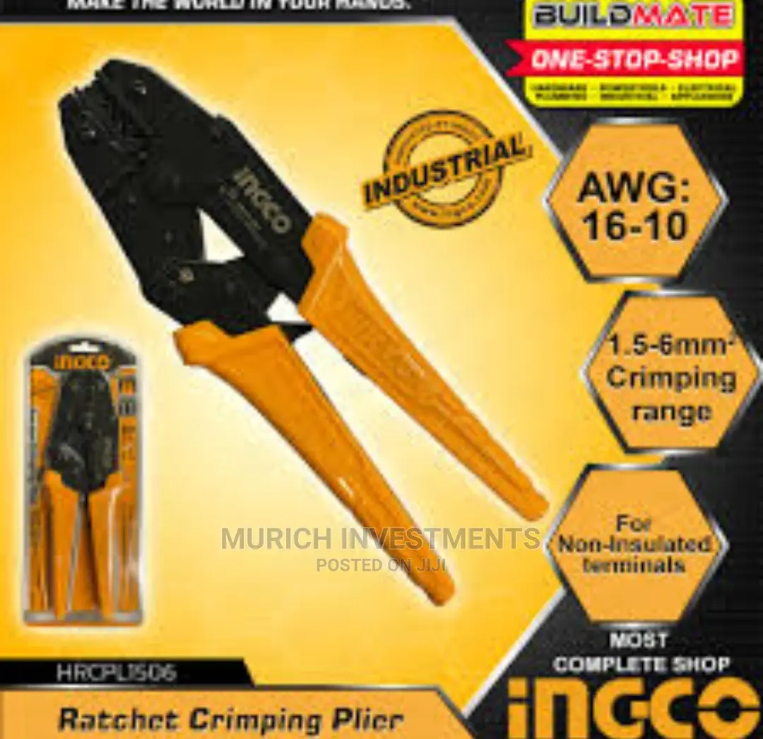 INGCO Ratchet Crimping Pliers 0.5-6mm | 1.5-6mm