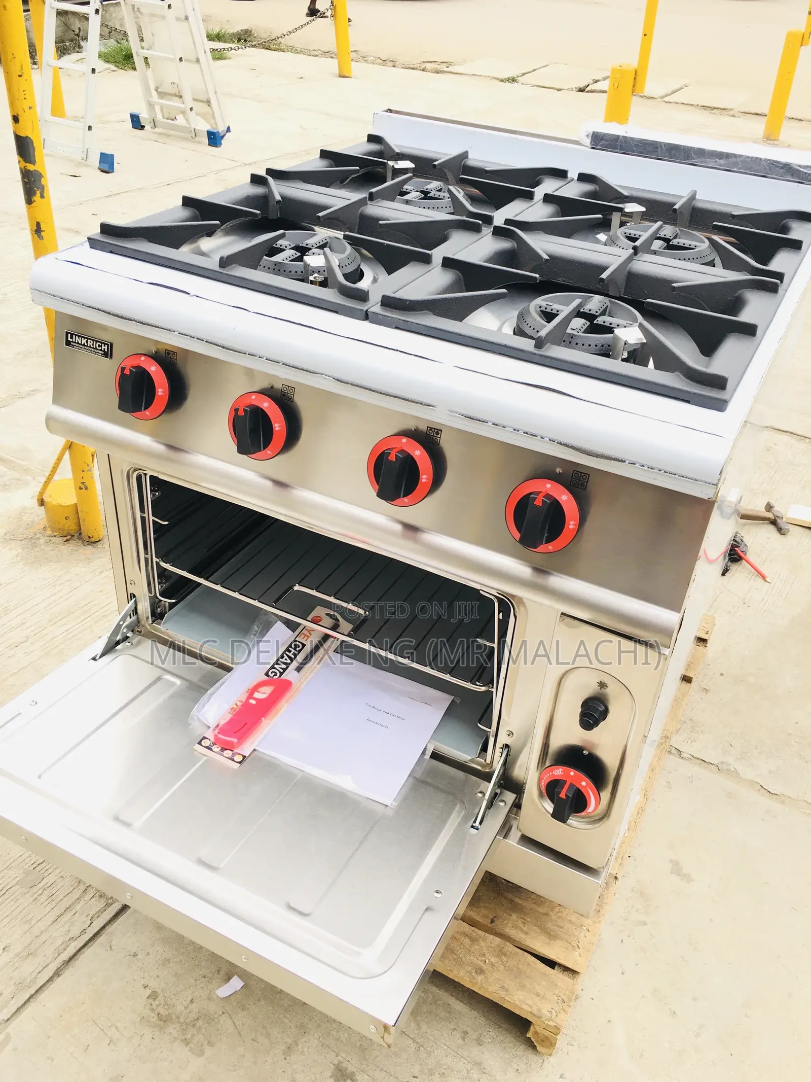 Linkrich Industrial Gas Range/Gas Cooker With Oven (4,6bnrs)