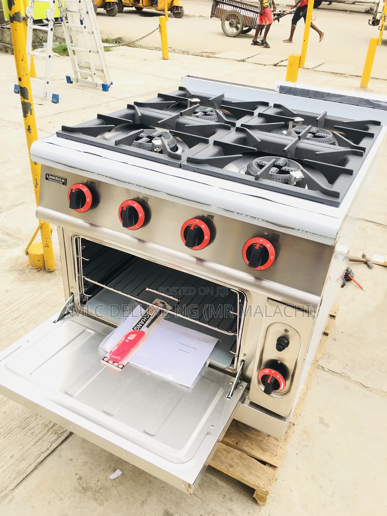 Linkrich Industrial Gas Range/Gas Cooker With Oven (4,6bnrs)