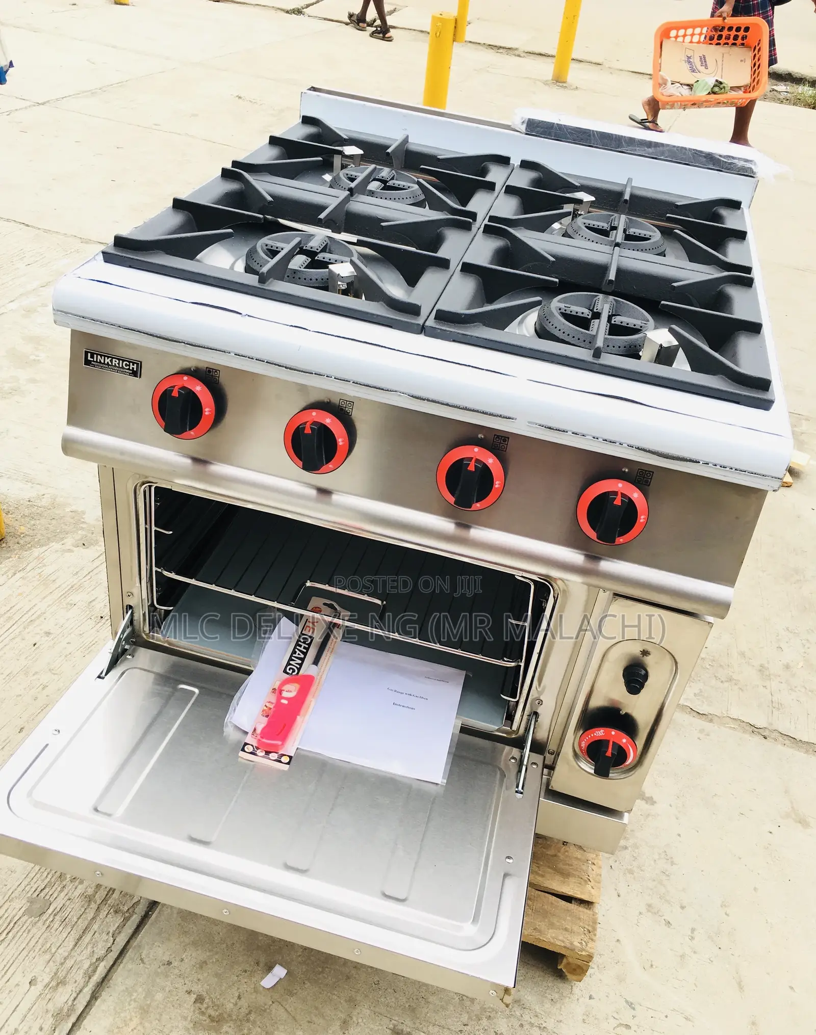 Linkrich Industrial Gas Range/Gas Cooker With Oven (4,6bnrs)