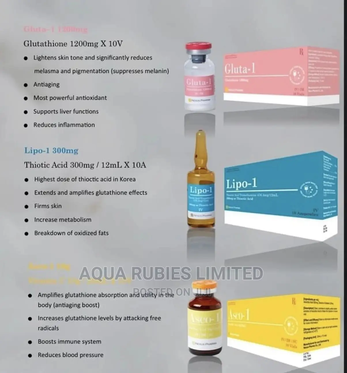 Gluta-1 Korean Snow White Injections
