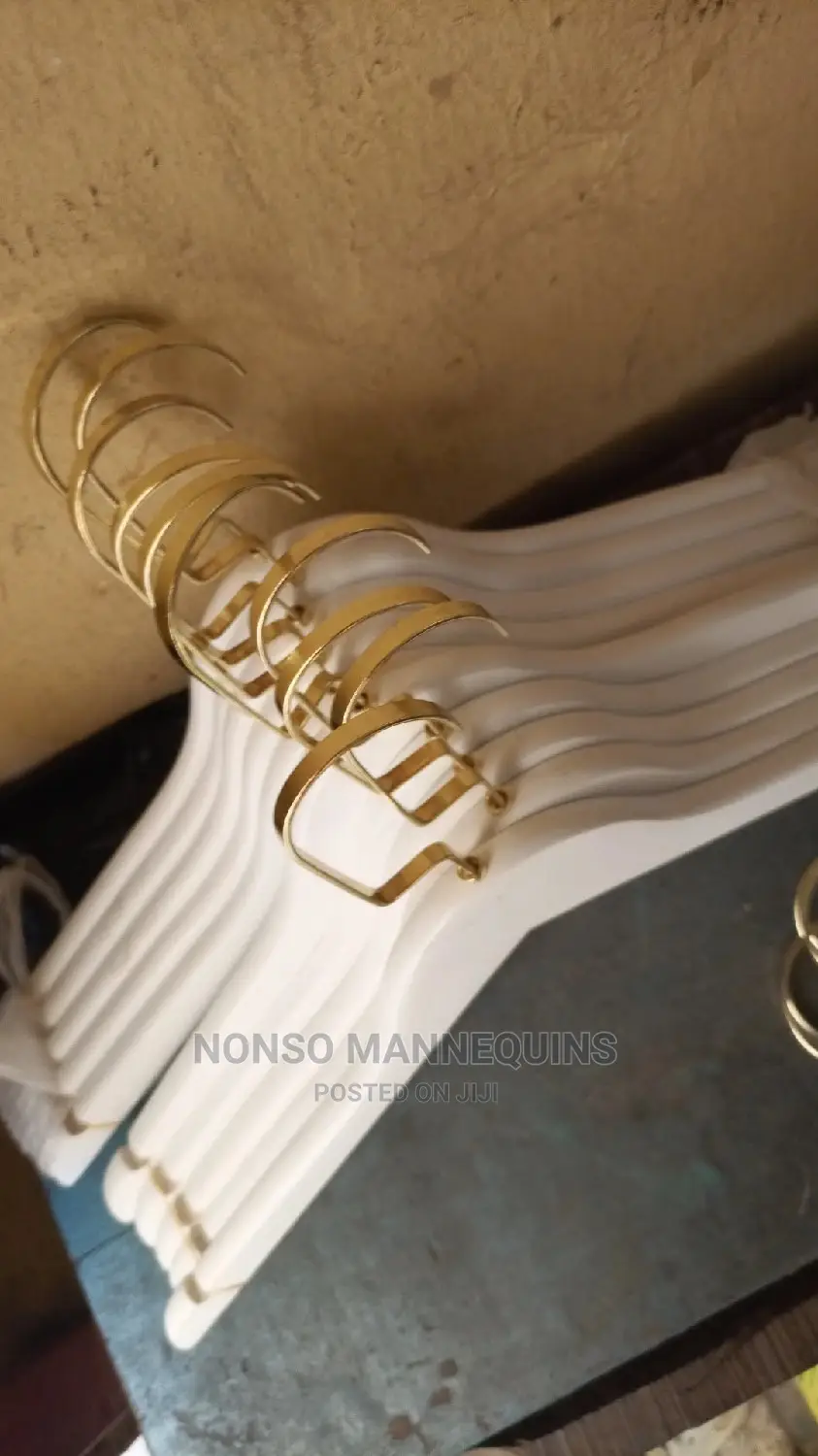 White Wooden Shirts and Trousers Hangers